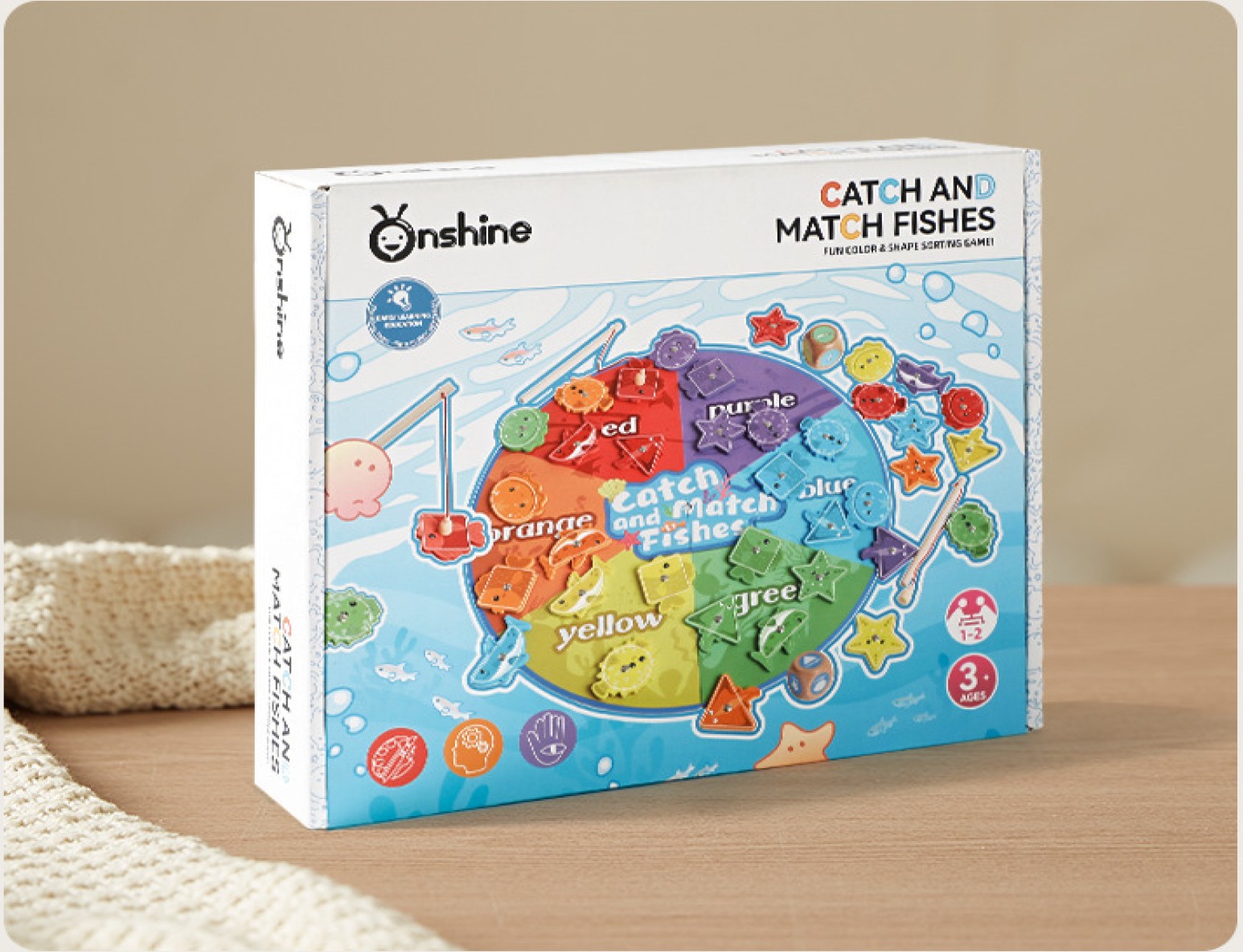 Nature Magnetic Colour and Shape Sorting Fishing Game