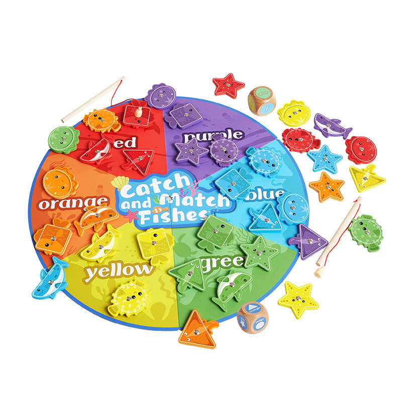Nature Magnetic Colour and Shape Sorting Fishing Game
