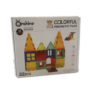 Onshine Colorful Magnetic Tiles 32 Piece