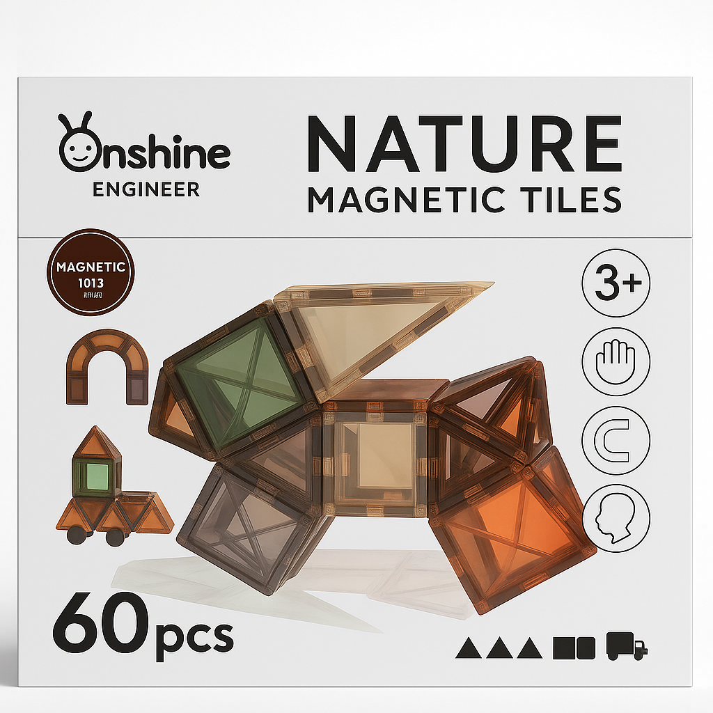 Onshine Nature Magnetic Tiles 60 Piece Set