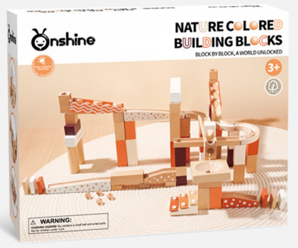Little Builder Nature Colored Building Blocks 80 Pieces