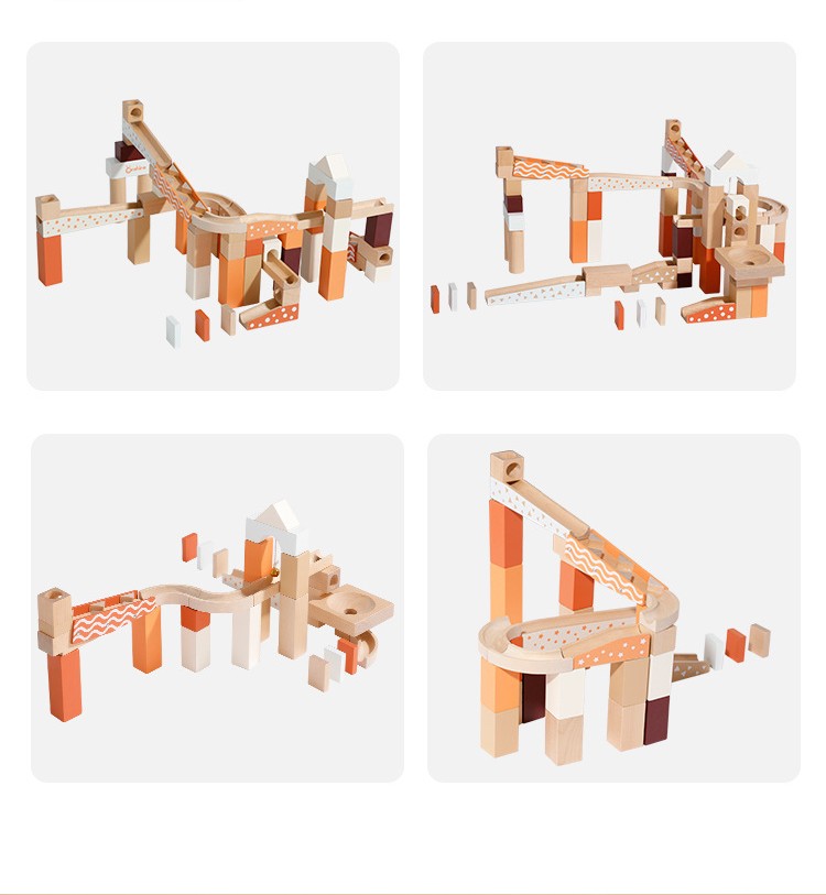 Little Builder Nature Colored Building Blocks 80 Pieces