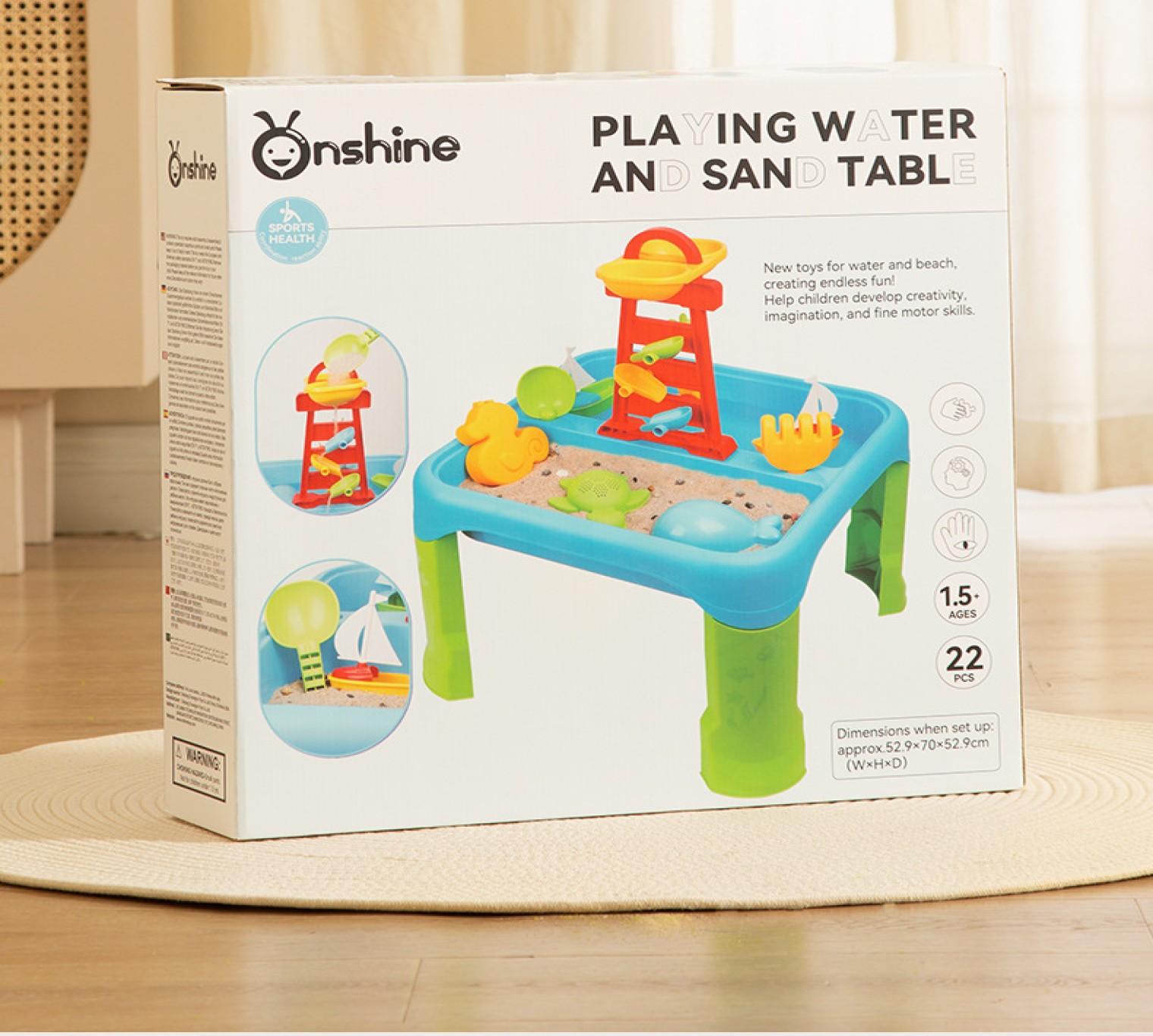 Kids 2-in-1 Sand and Water Play Table