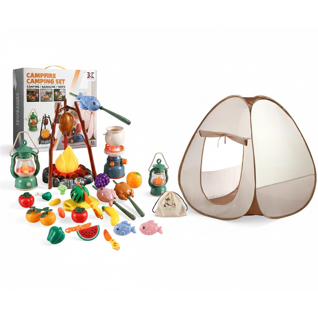 Camping Adventure Set with Pop-Up Tent – 34 Pieces