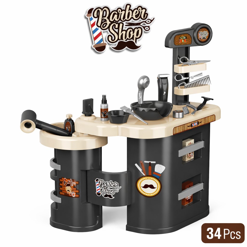 Barber Shop Play Station – 34 Pieces