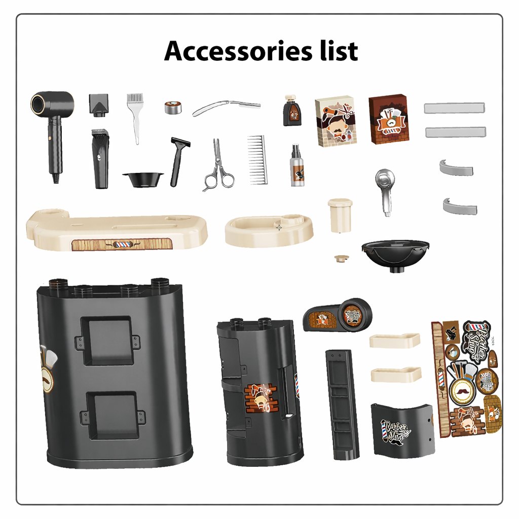 Barber Shop Play Station – 34 Pieces