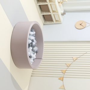 Soft Foam Round Ball Pit - Grey