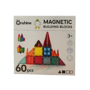 Onshine Colorful Magnetic Tiles – 60 Piece Starter Set